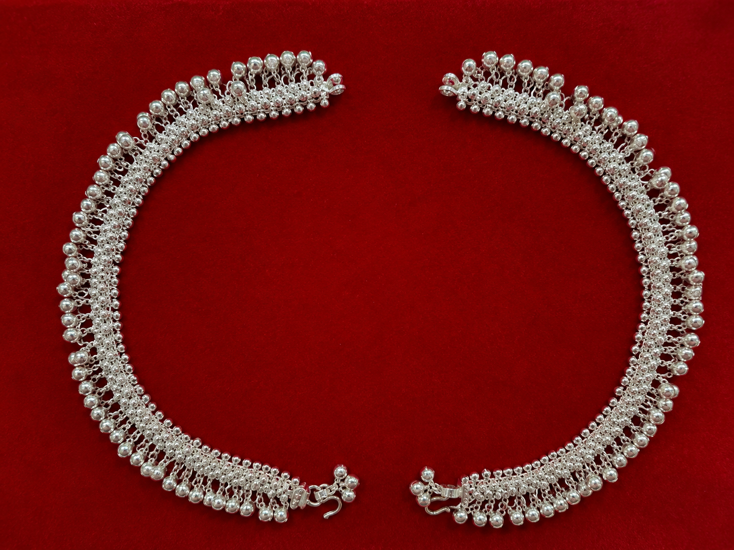 Ghungroo Payal Pair — Dense Bead Clusters