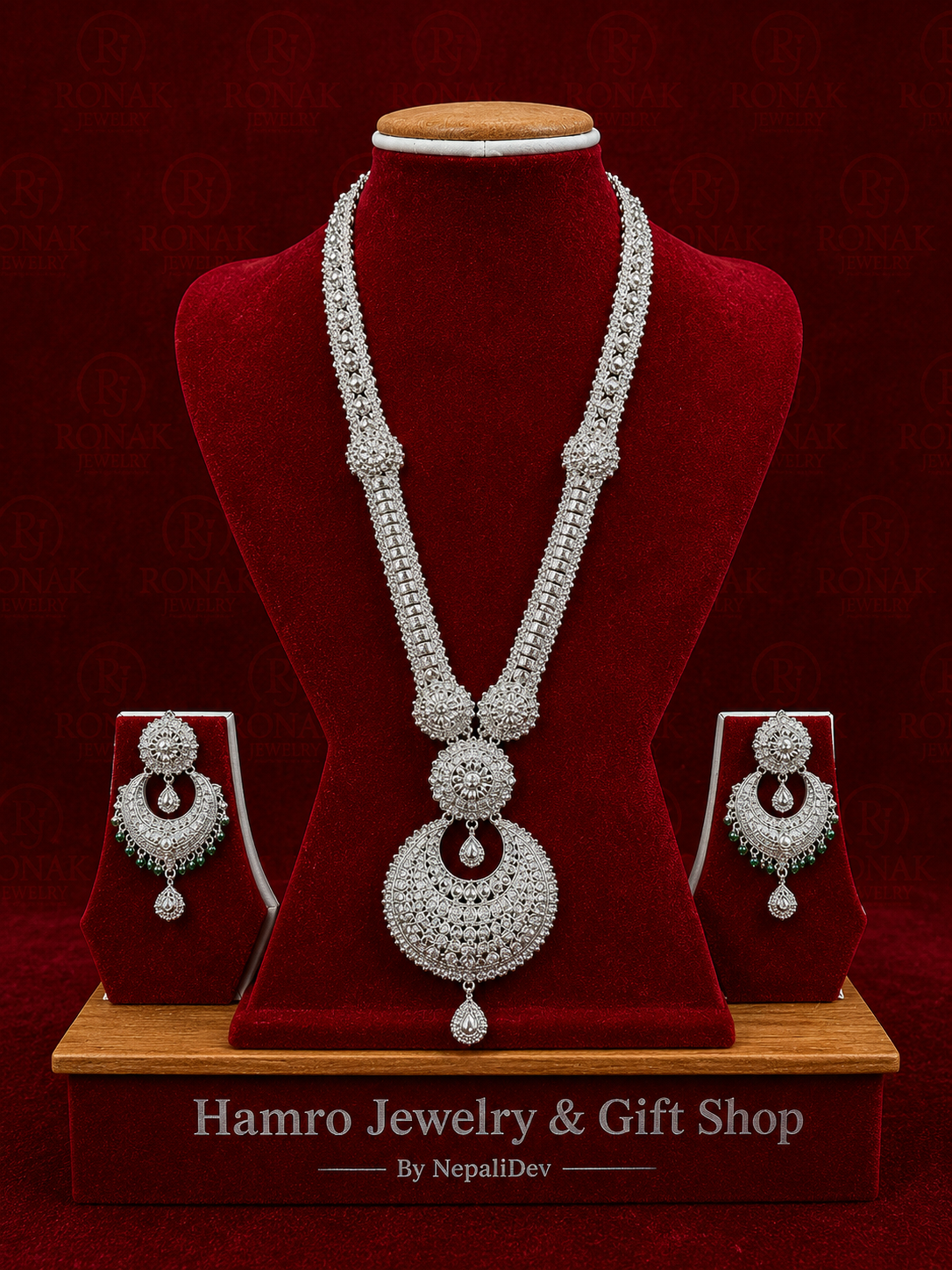 Ranihar Set — Long Necklace & Earrings
